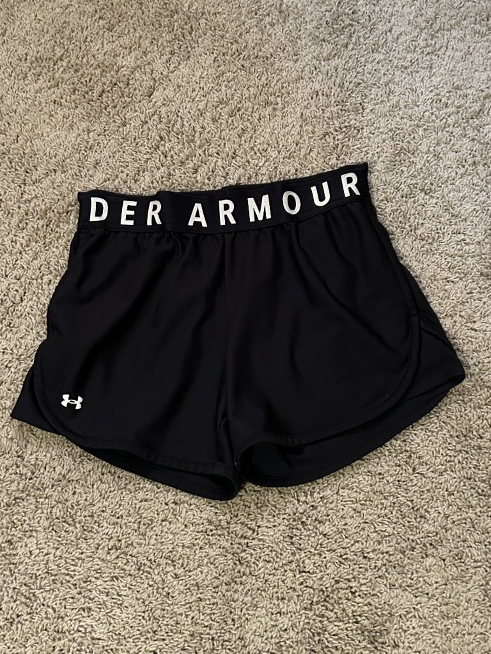 Under Armor Logo Black Loose Shorts Size M